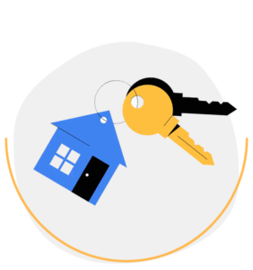 Keys to a home representing housing and utility support