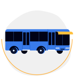 Bus providing transportation for social services